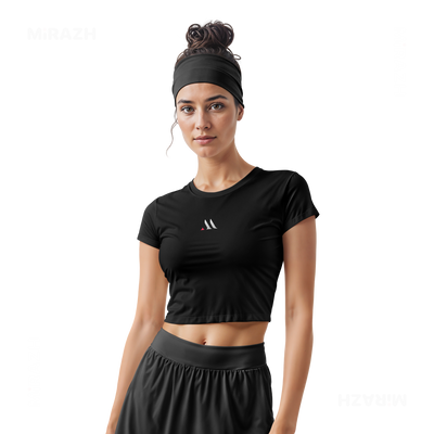 MiRAZHMark Fitted Crop Top 02 Black