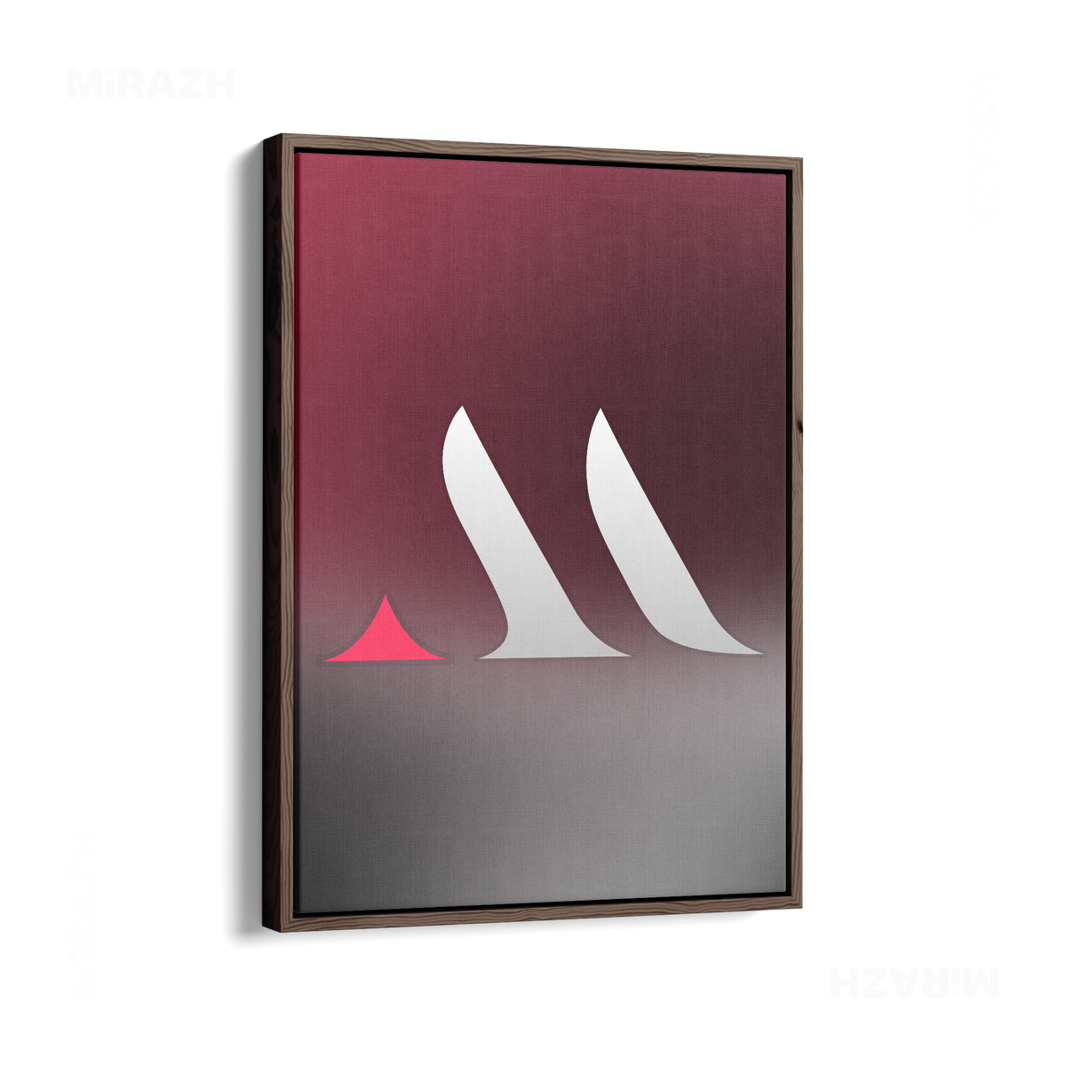 MiRAZHMark Framed Canvas 01 Dark Wood