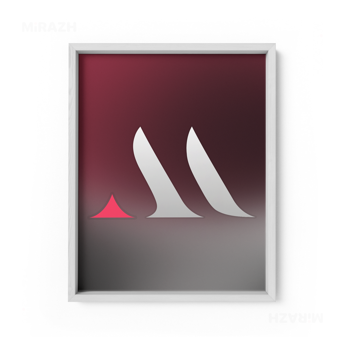 MiRAZHMark Framed Poster 01 White Wood