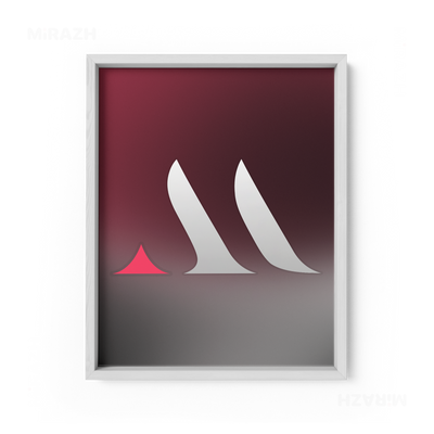 MiRAZHMark Framed Poster 01 White Wood