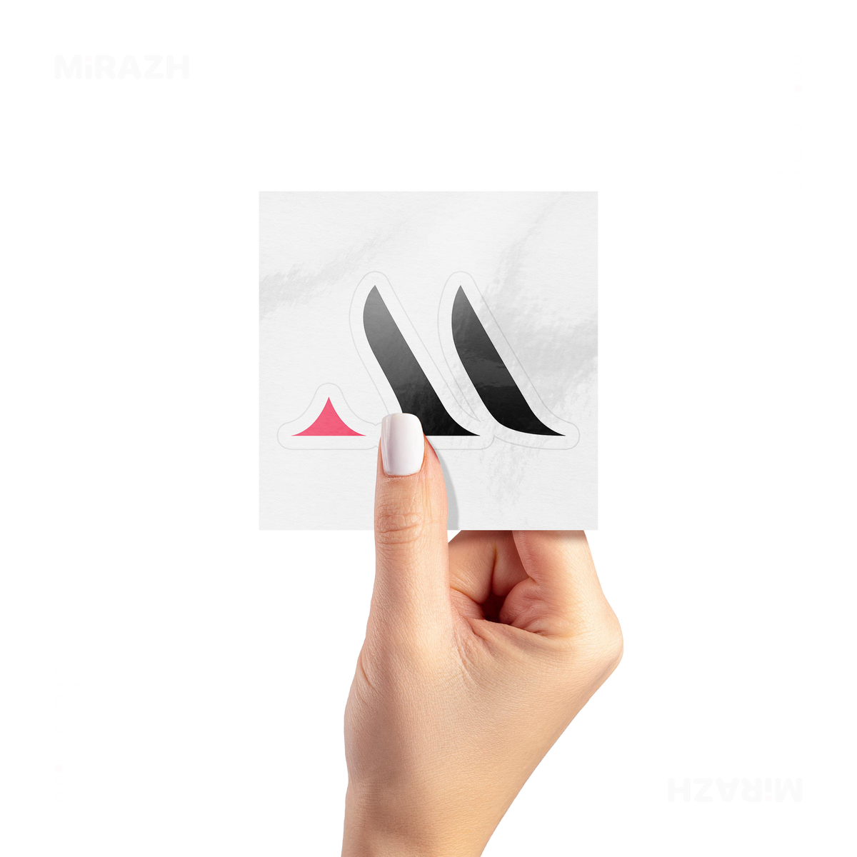 MiRAZHMark Kiss Cut Sticker 02 White
