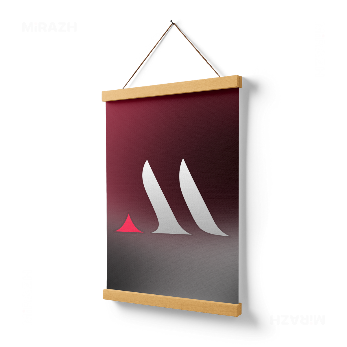 MiRAZHMark Magnetic Hanger Poster 03 Natural Wood