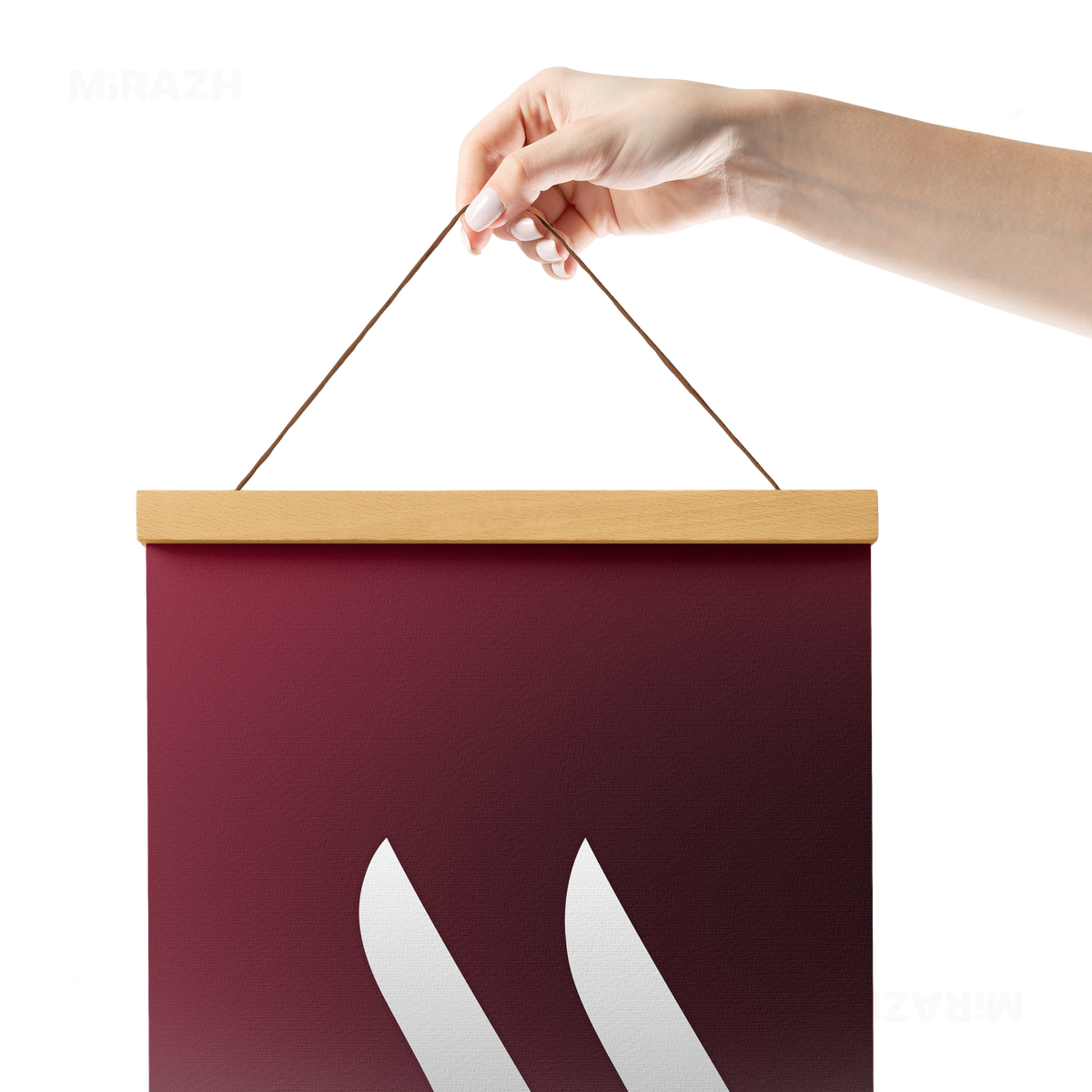 MiRAZHMark Magnetic Hanger Poster 05 Natural Wood