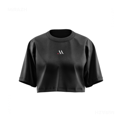 MiRAZHMark Over Sized Crop Top 01 Faded Black