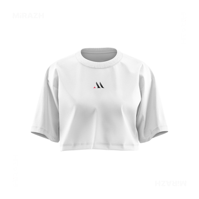 MiRAZHMark Over Sized Crop Top 01 White