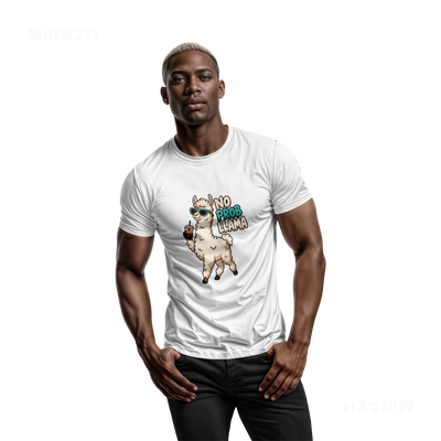 NoProbLlama Adult T Shirt 02 White