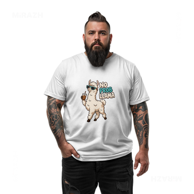 NoProbLlama Adult T Shirt 05 White