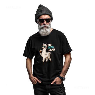 NoProbLlama Adult T Shirt 06 Black