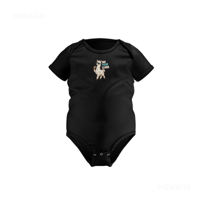 NoProbLlama Baby Onesies 01 Black