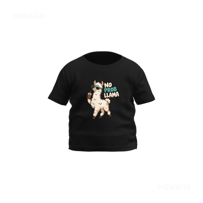 NoProbLlama Baby T Shirt 01 Black