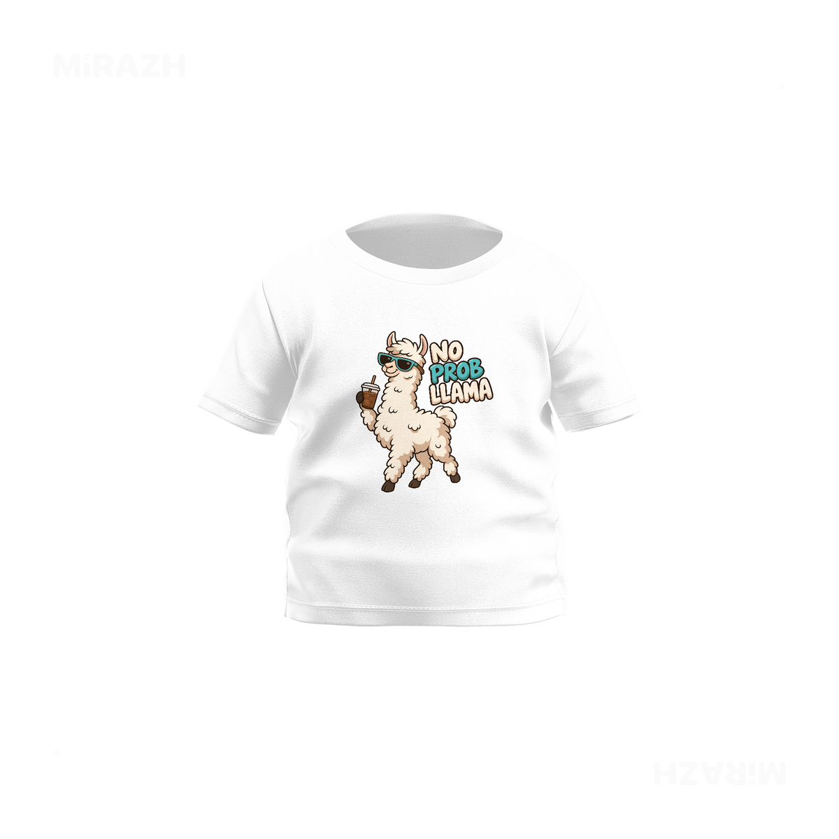 NoProbLlama Baby T Shirt 01 White