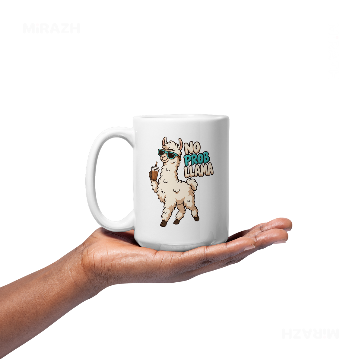 NoProbLlama Ceramic Mug 03 White