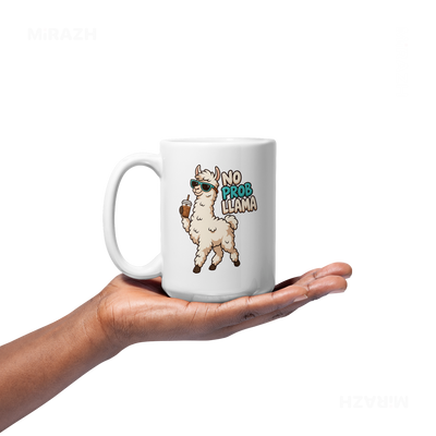 NoProbLlama Ceramic Mug 03 White