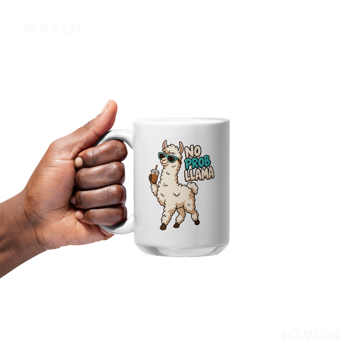 NoProbLlama Ceramic Mug 05 White
