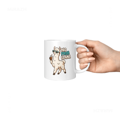 NoProbLlama Ceramic Mug 06 White