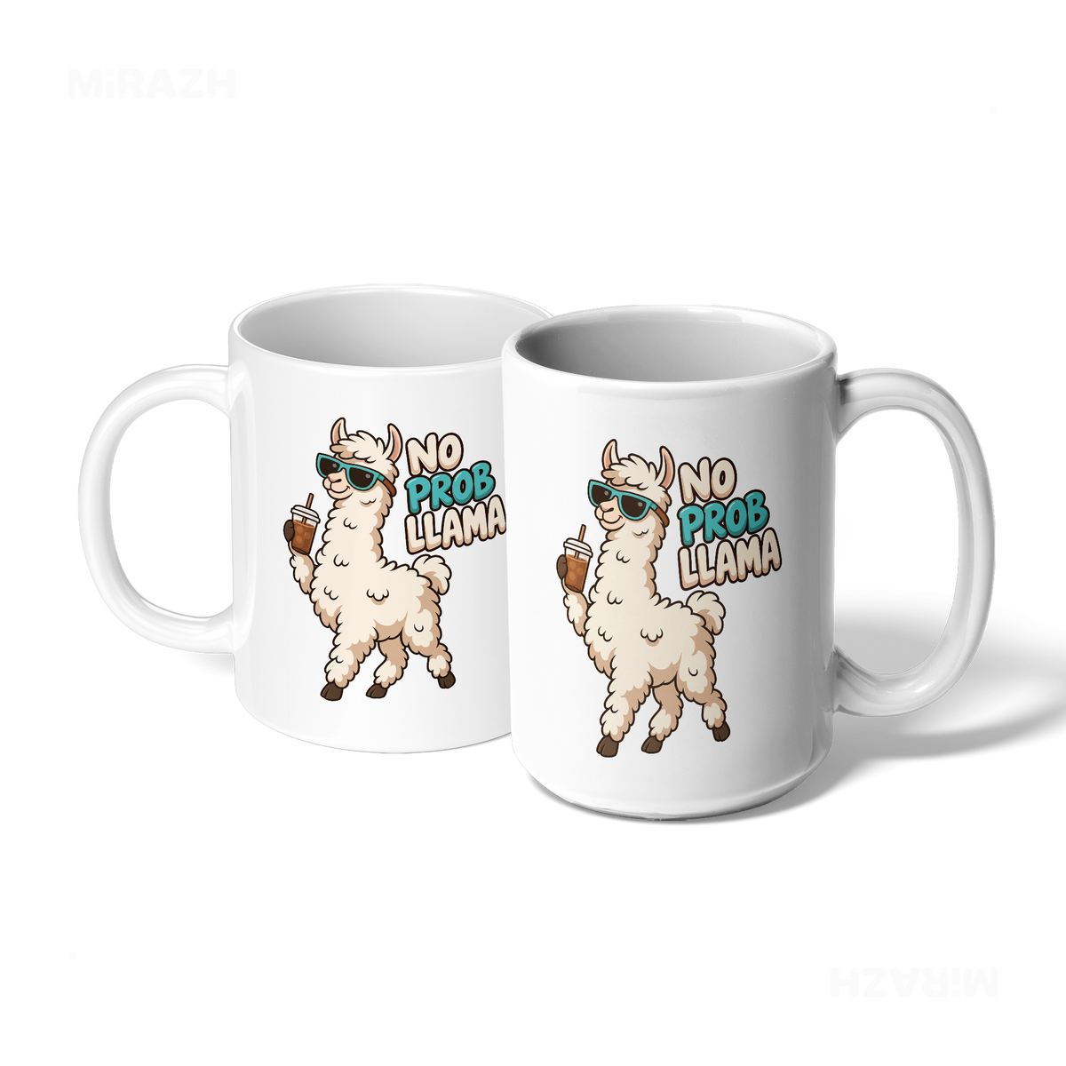 NoProbLlama Ceramic Mug 07 White
