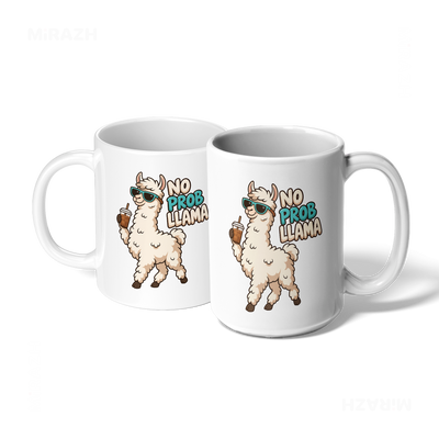 NoProbLlama Ceramic Mug 07 White