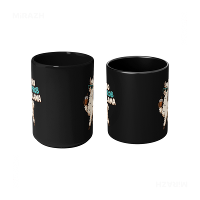 NoProbLlama Ceramic Mug 09 Black