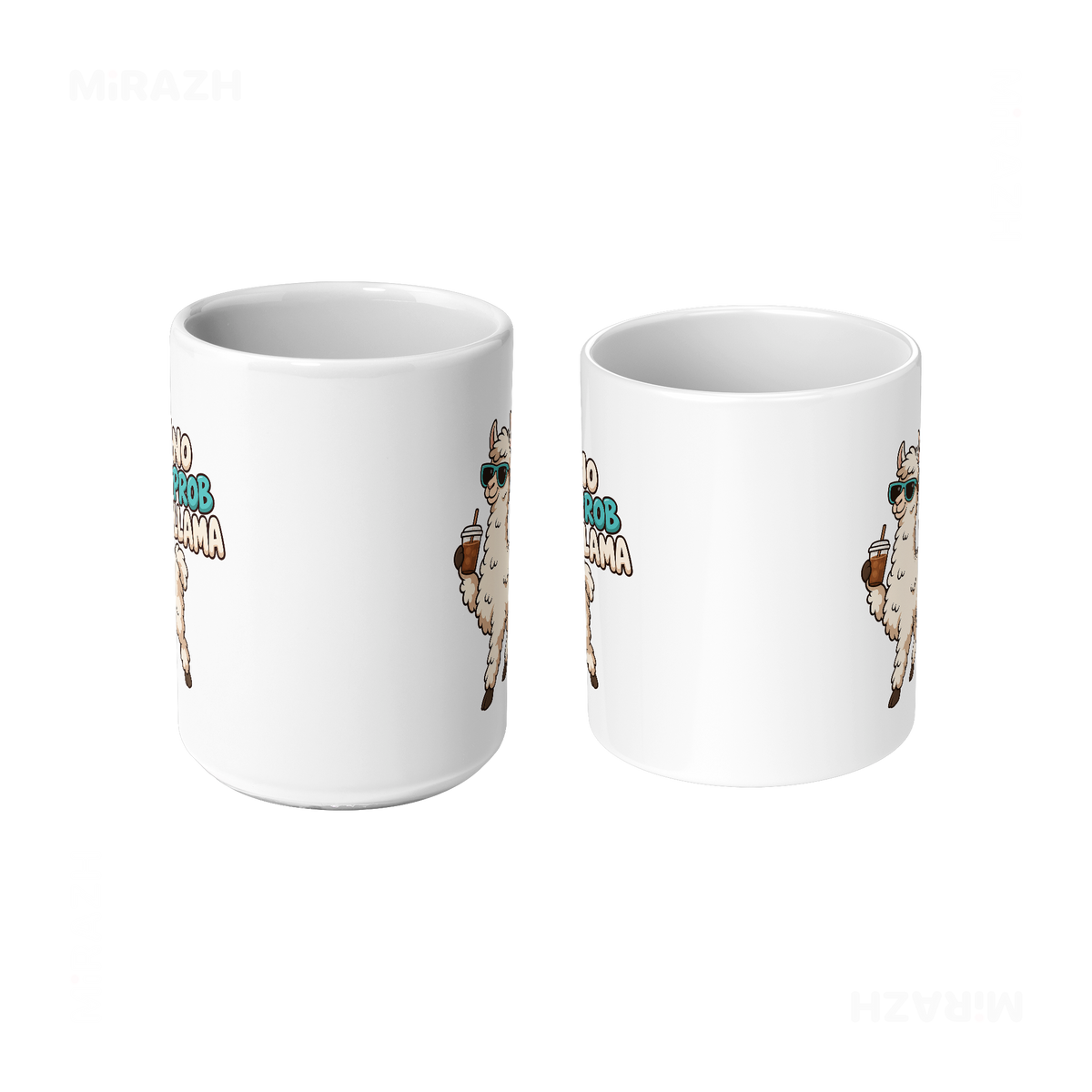NoProbLlama Ceramic Mug 09 White