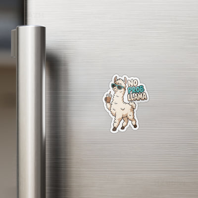 NoProbLlama Die Cut Magnet 02