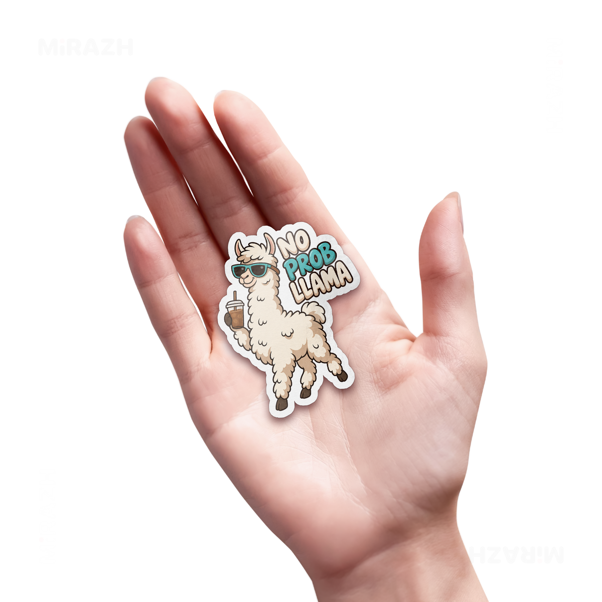 NoProbLlama Die Cut Magnet 04