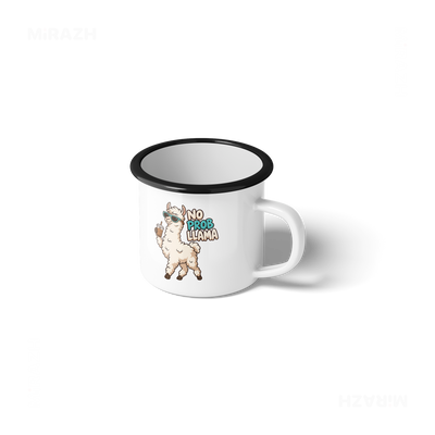 NoProbLlama Enamel Camping Mug 01