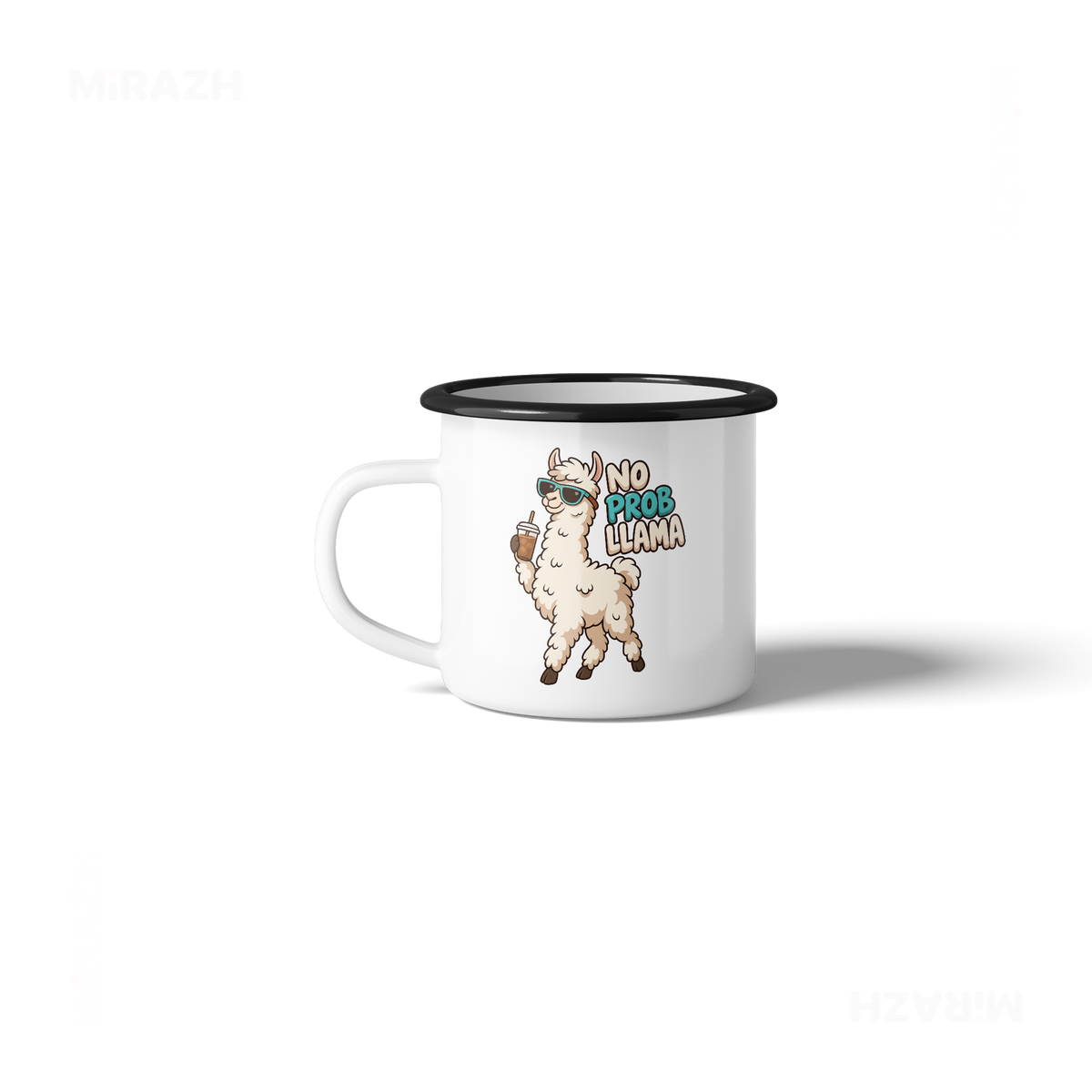 NoProbLlama Enamel Camping Mug 03