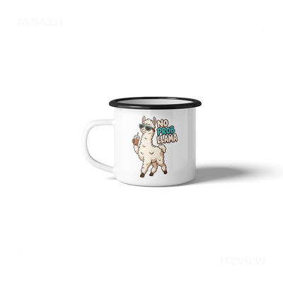 NoProbLlama Enamel Camping Mug 03