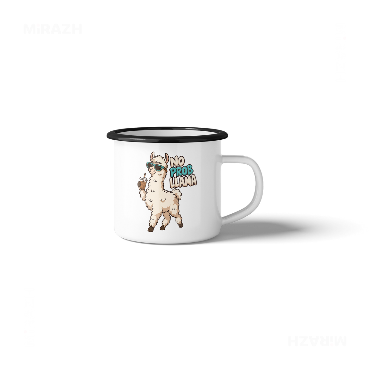 NoProbLlama Enamel Camping Mug 04