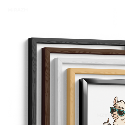 NoProbLlama Framed Poster 02 Black Aluminum