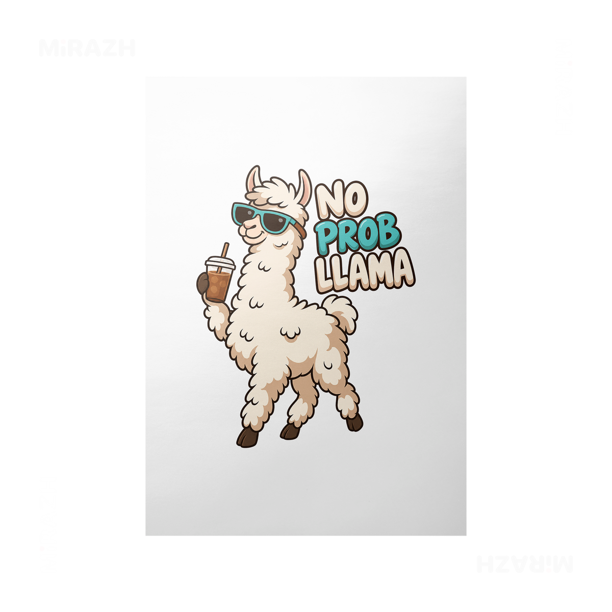 NoProbLlama Frameless Poster 01 Matte