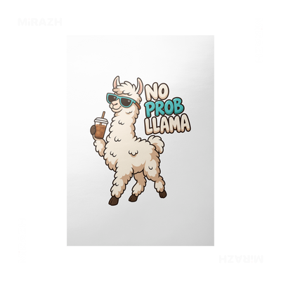 NoProbLlama Frameless Poster 01 Matte
