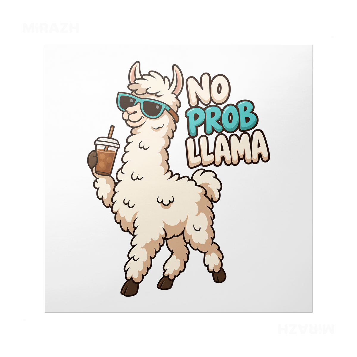 NoProbLlama Frameless Poster 04 Matte