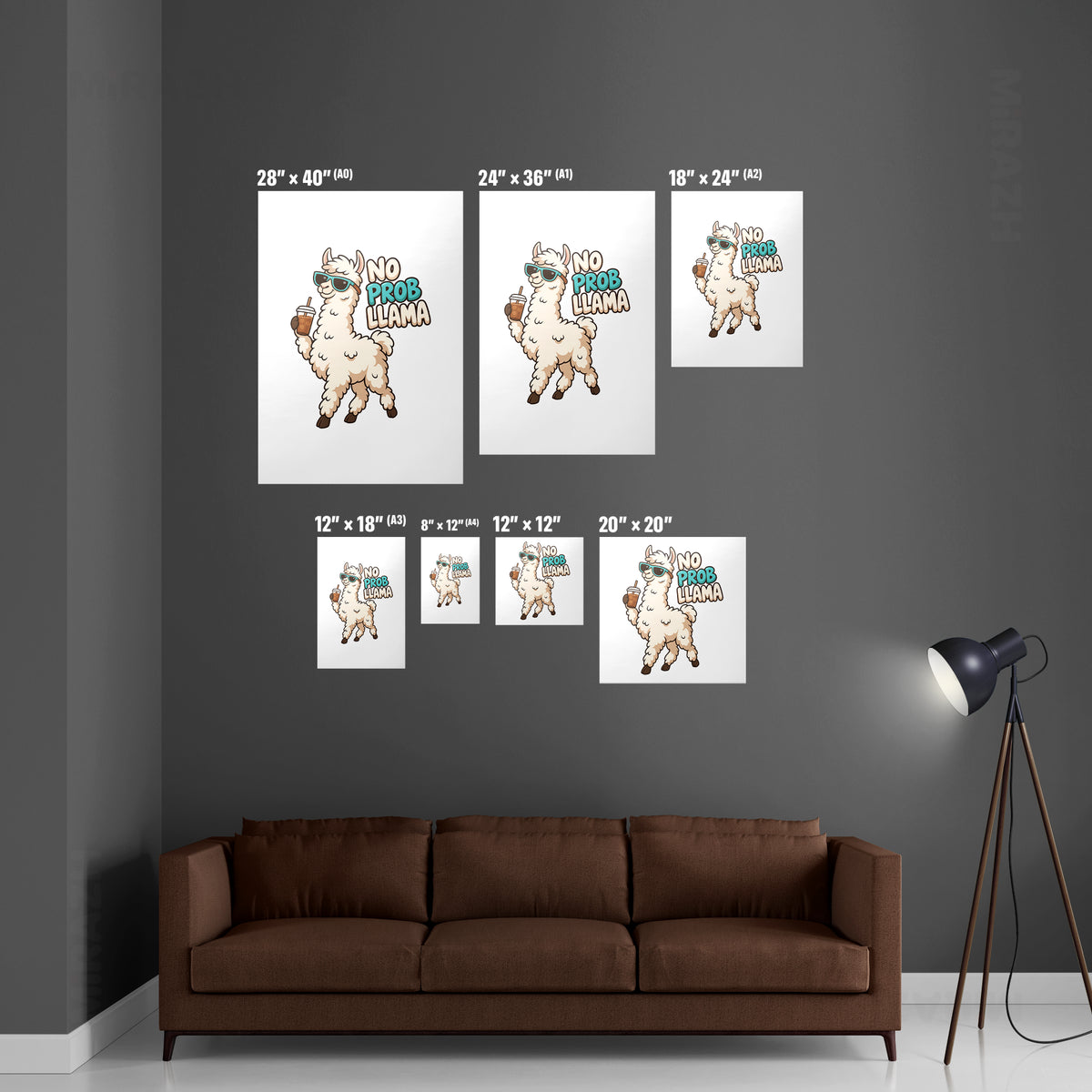NoProbLlama Frameless Poster 05 Matte