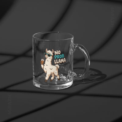 NoProbLlama Glass Mug 03