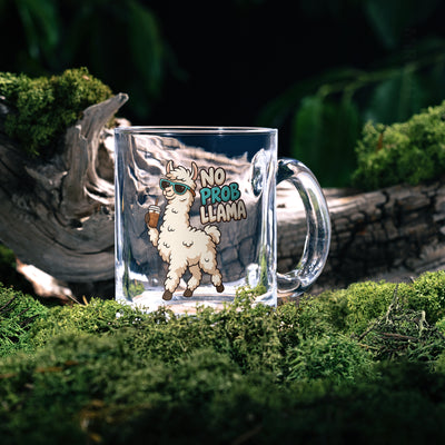 NoProbLlama Glass Mug 05
