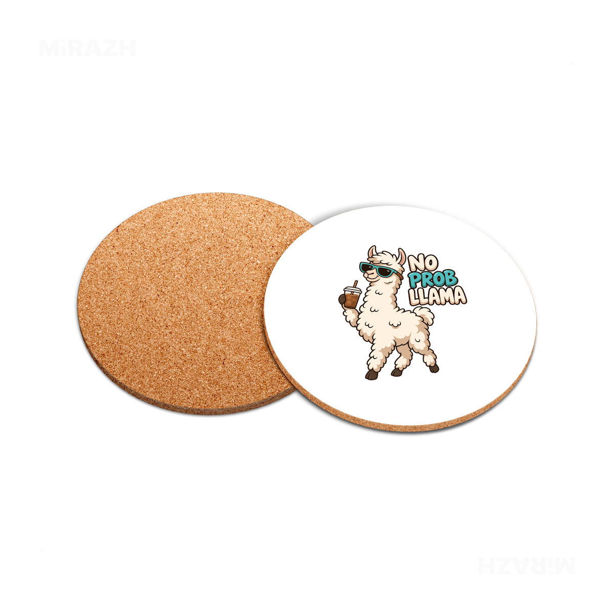 NoProbLlama High Gloss Coaster 05 Round