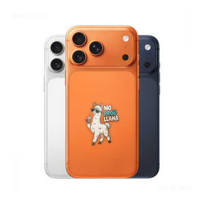 NoProbLlama Kiss Cut Sticker 04 Clear