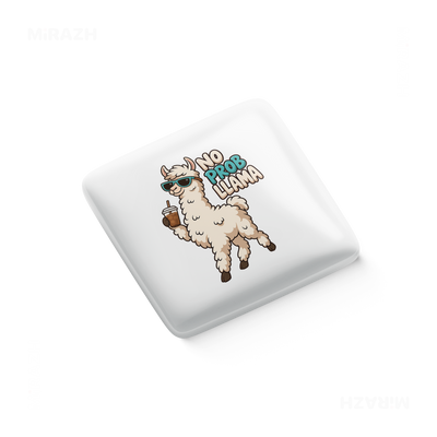 NoProbLlama Porcelain Magnet 03