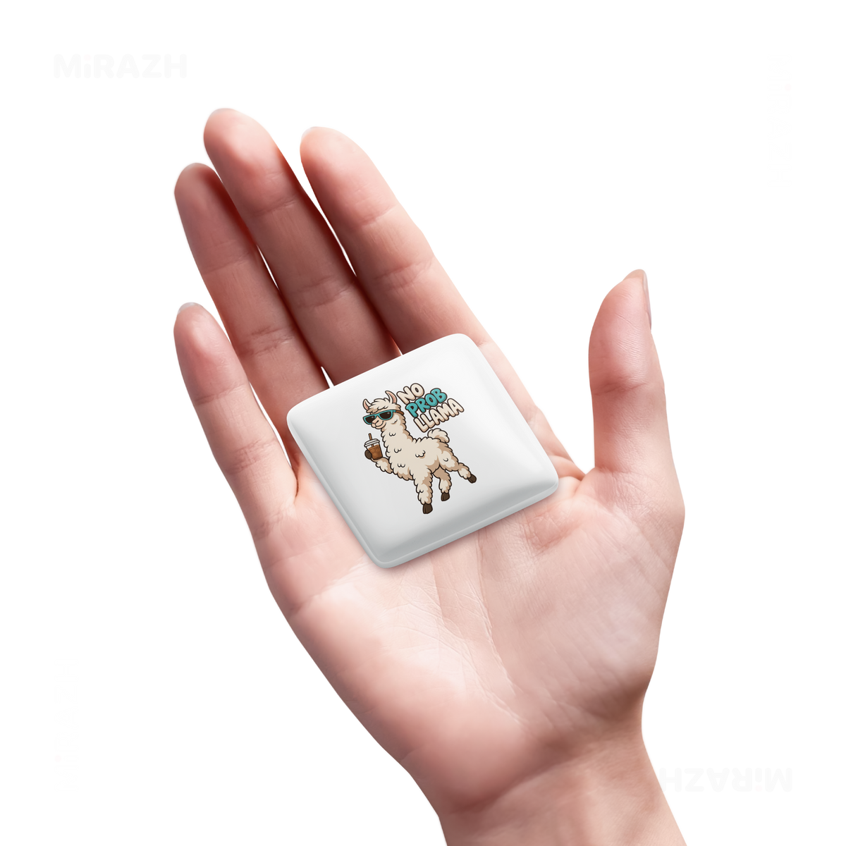 NoProbLlama Porcelain Magnet 04