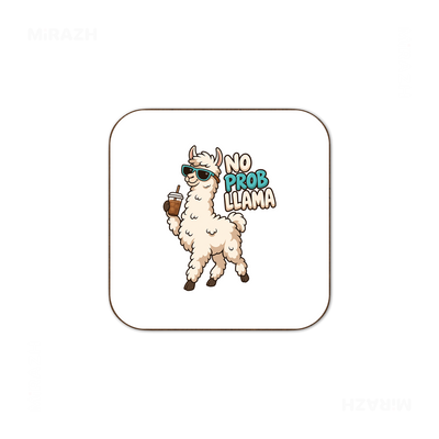 NoProbLlama Semi Glossy Coaster 03