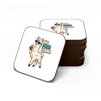 NoProbLlama Semi Glossy Coaster 06