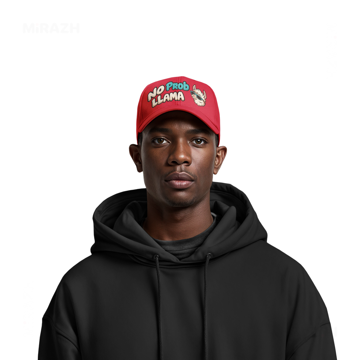 NoProbLlama Snapback Caps 06 Red DTF