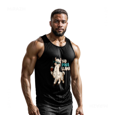 NoProbLlama Tank Tops 02 Black