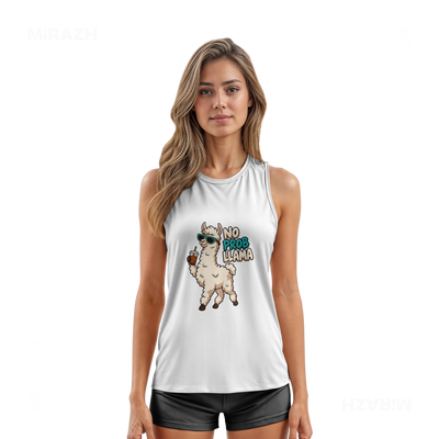 NoProbLlama Tank Tops 03 White