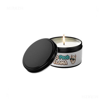 NoProbLlama Tin Candle 01 Black