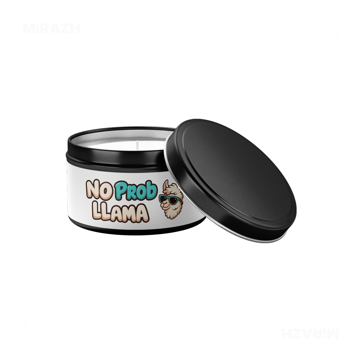 NoProbLlama Tin Candle 03 Black
