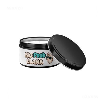 NoProbLlama Tin Candle 03 Black