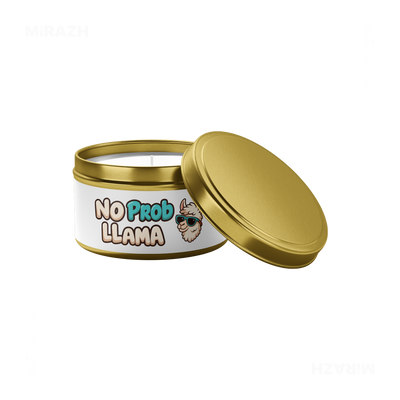 NoProbLlama Tin Candle 03 Gold
