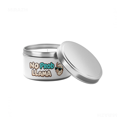 NoProbLlama Tin Candle 03 Silver